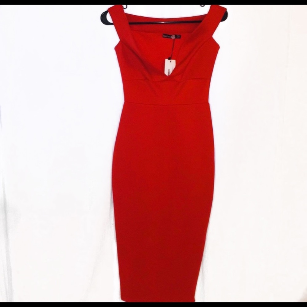 NEW Off the Shoulder Bodycon Red Dress